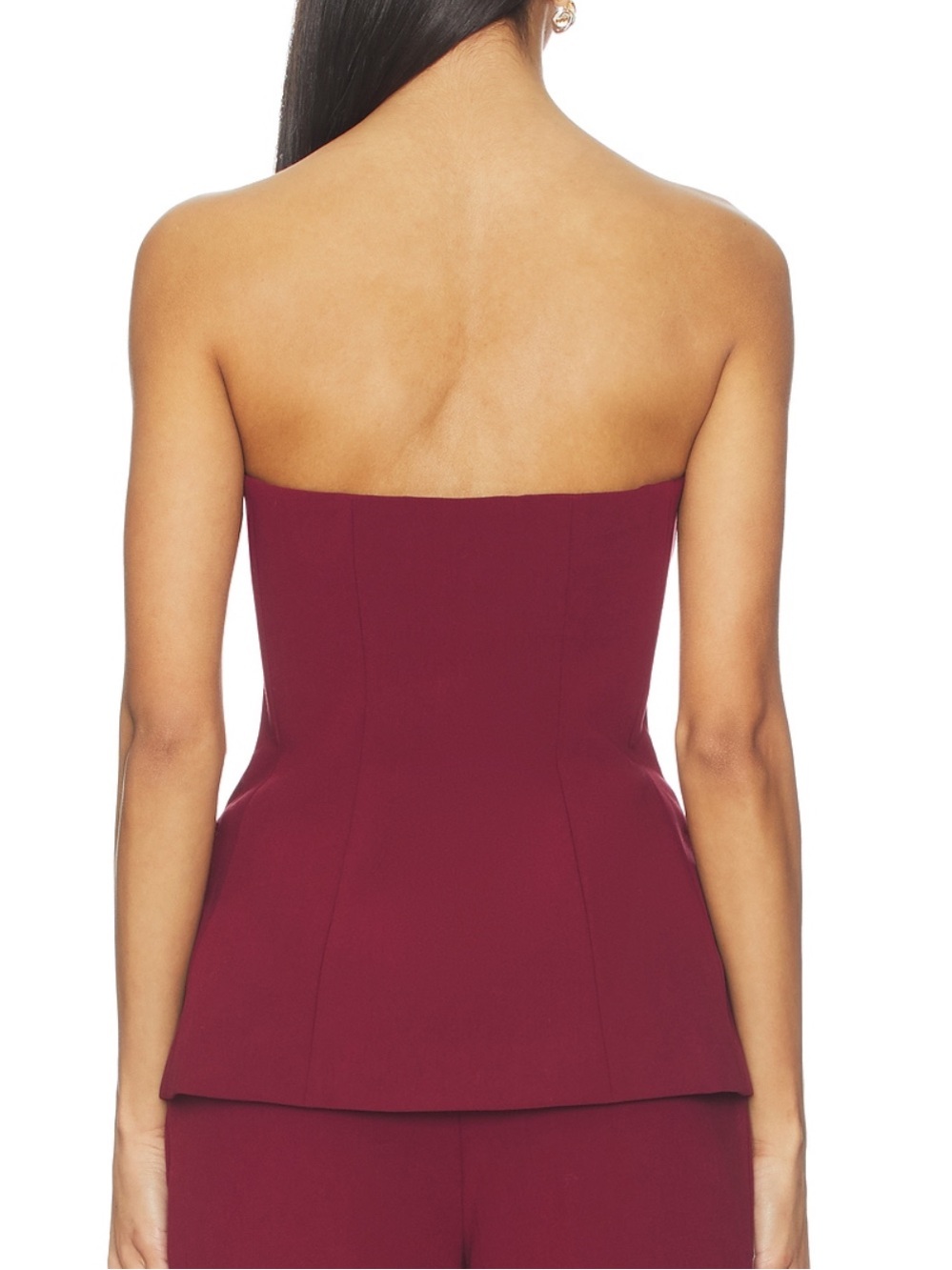 NWT Favorite Daughter The Dream Phoebe Bustier in Vino 🍷❤️ - Picture 3 of 8